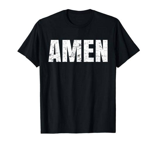 Retro Bible Verse Amen - Christian Faith Scripture Religious T-Shirt