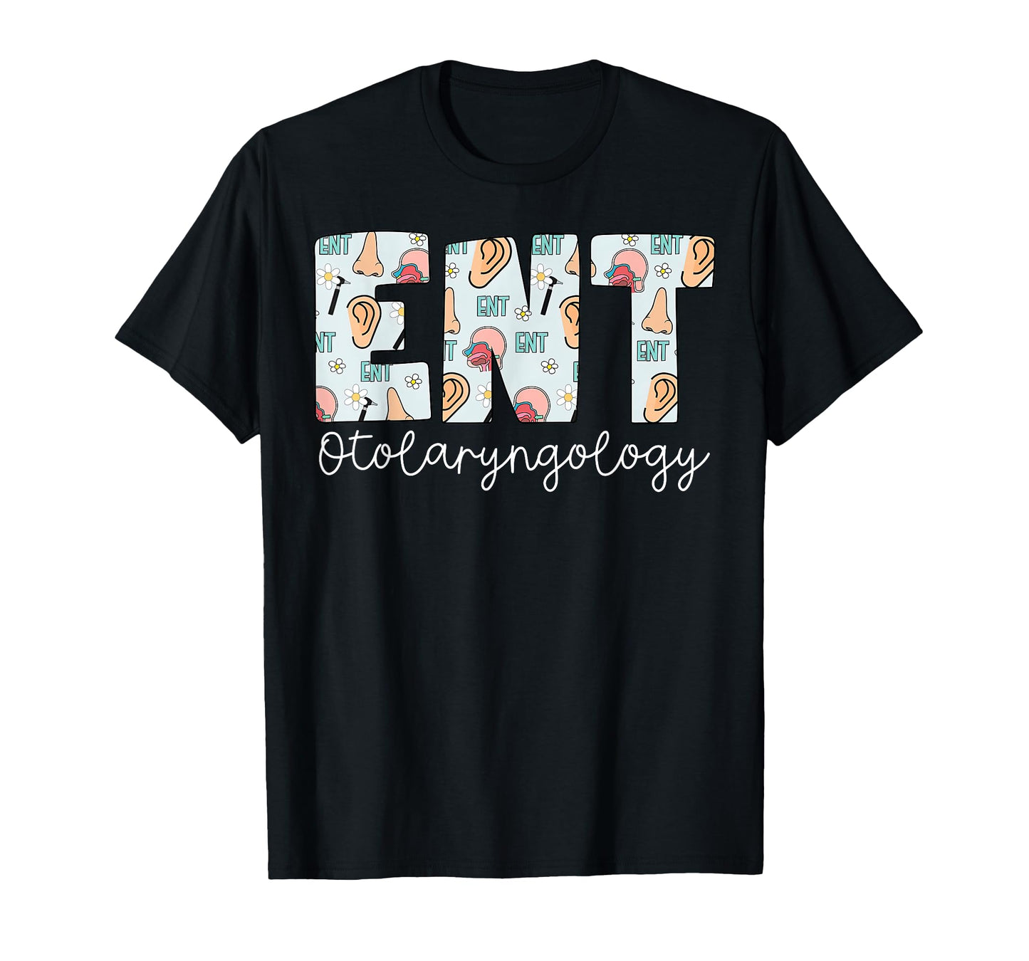 Retro ENT Nurse Otolaryngology Ear Nose Throat Nursing T-Shirt