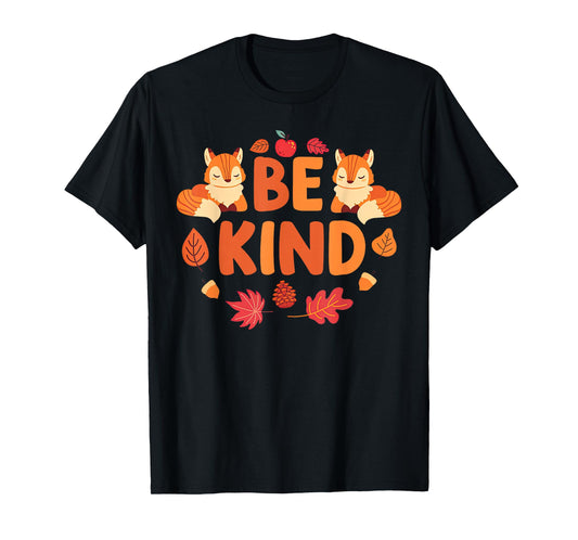 Fox Teacher Be Kind Positive Inspirational Kindness Fall T-Shirt