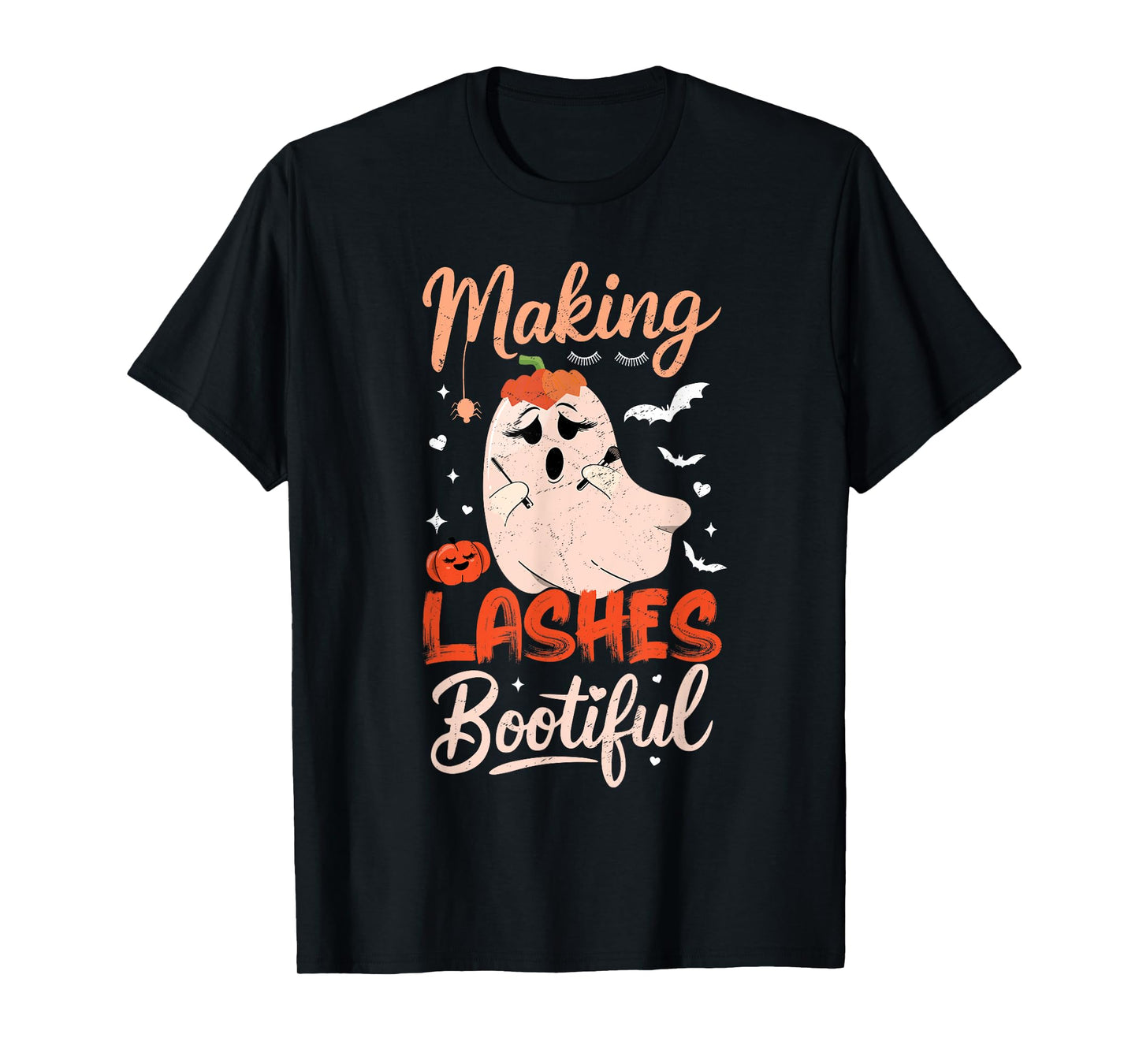 Funny Making Lashes Bootiful Halloween Costume Lash Tech T-Shirt