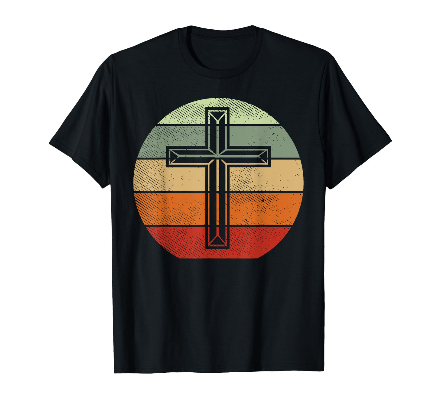 Jesus Retro Cross Christ God Faith Religious Christian Gift T-Shirt
