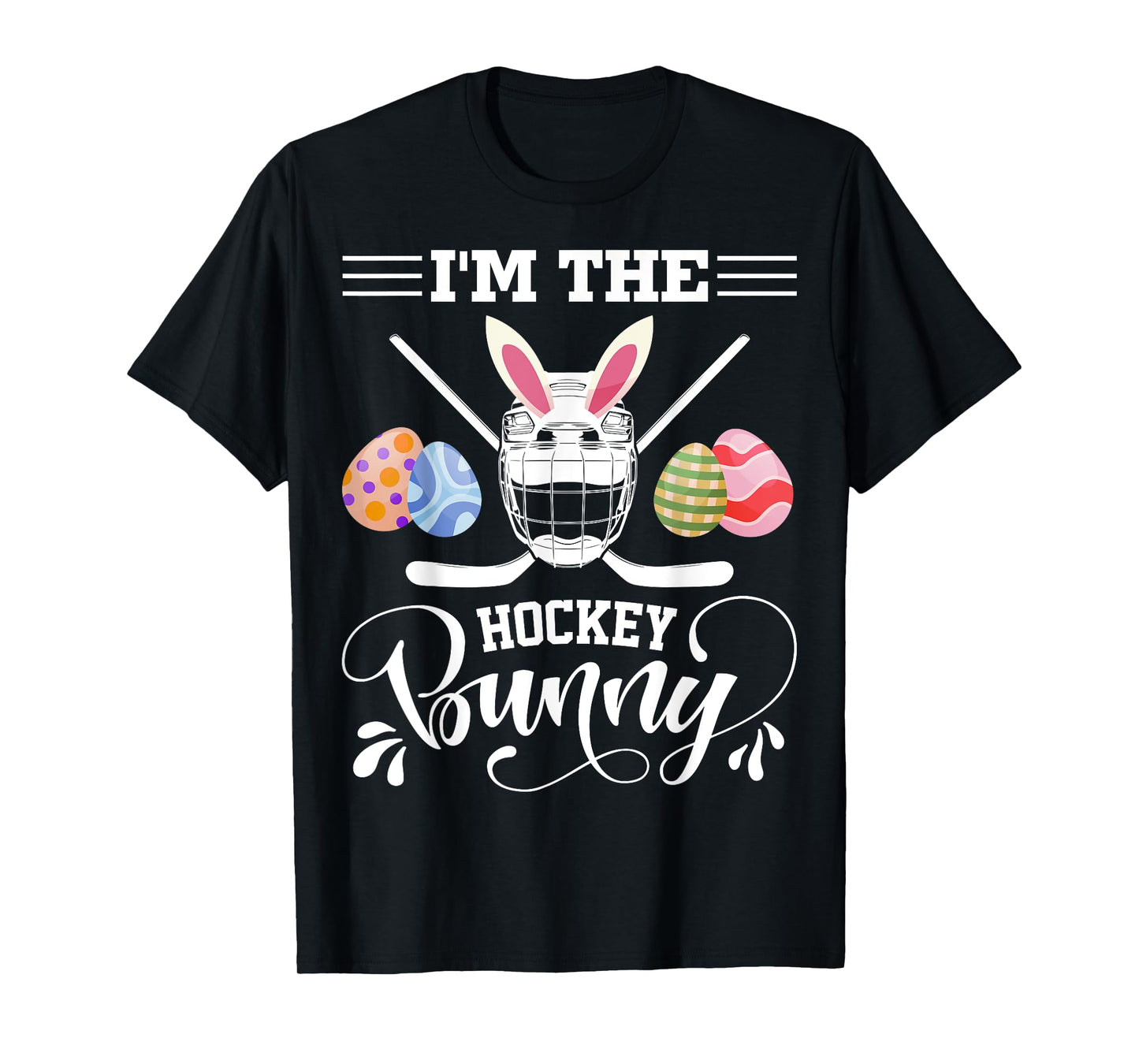 I'm The Hockey Bunny Funny Easter Day Ice Hockey Player T-Shirt