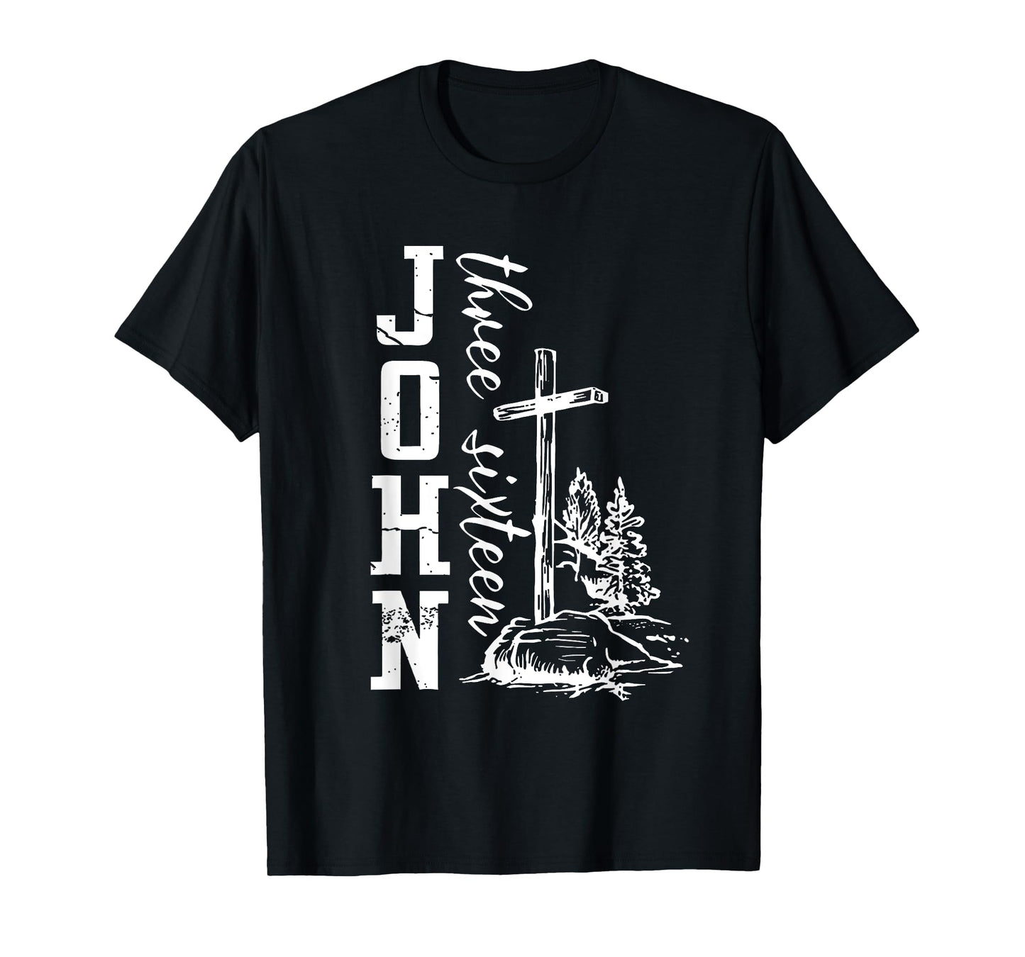 John 3:16 Christian Cross Bible T-Shirt