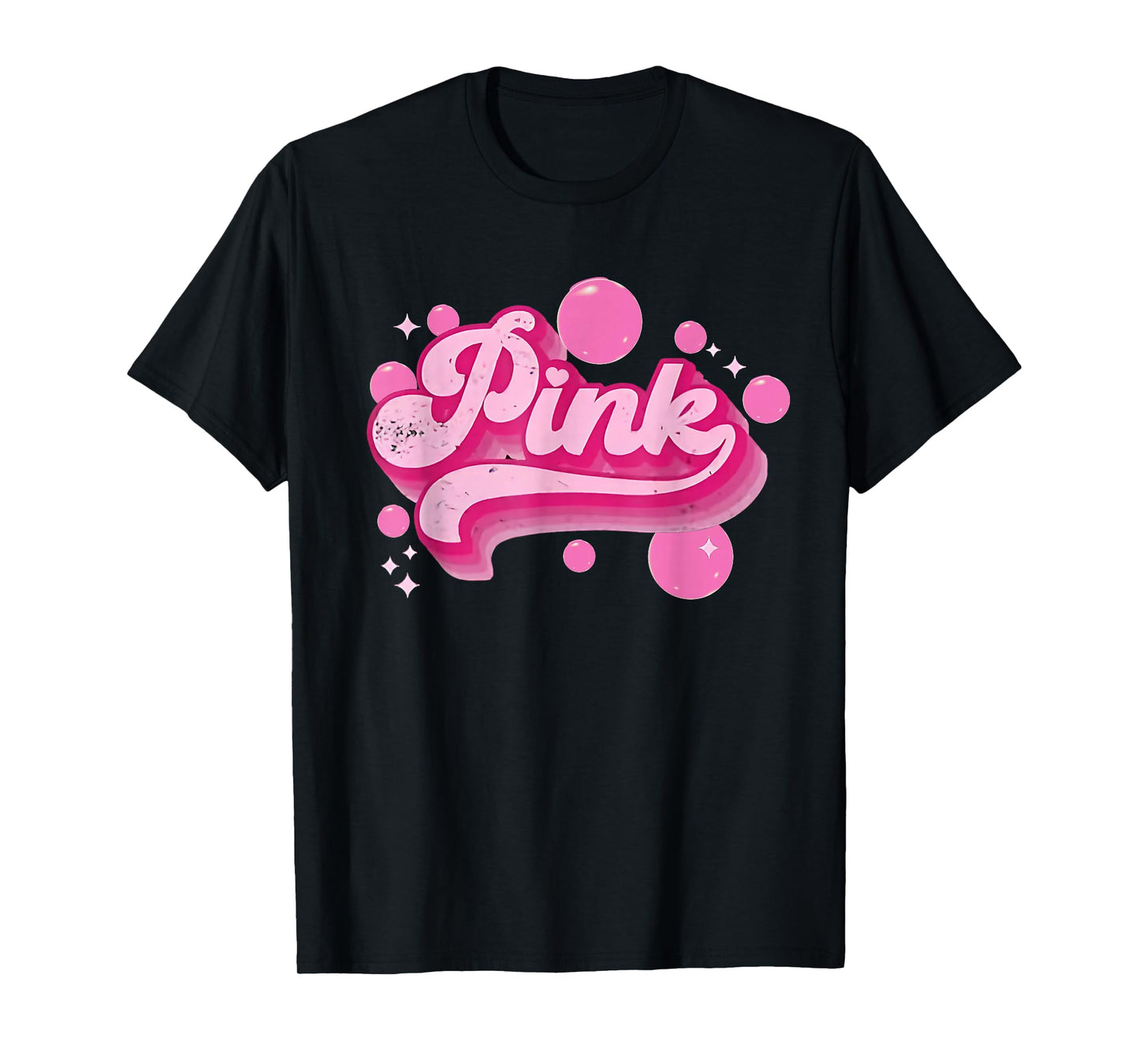 Retro Pink Personalized Name Pink For Men Women Kids Meme T-Shirt