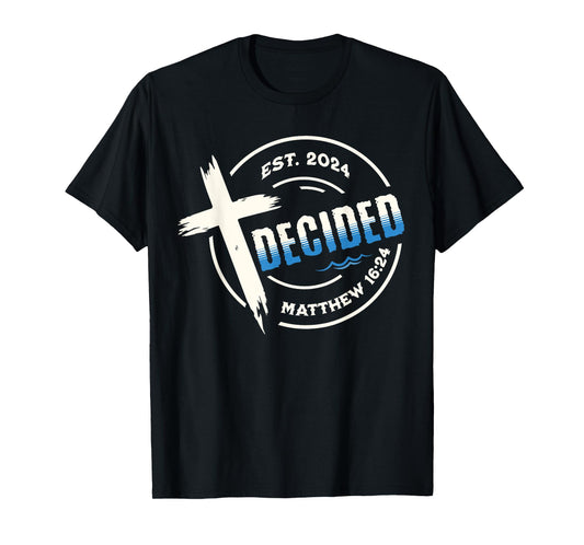 Baptism Shirts for Christians 2024 Christian Baptism Keepsake Unisex-Adults, Kids T-Shirt Black Small Crew Neck Short Sleeve