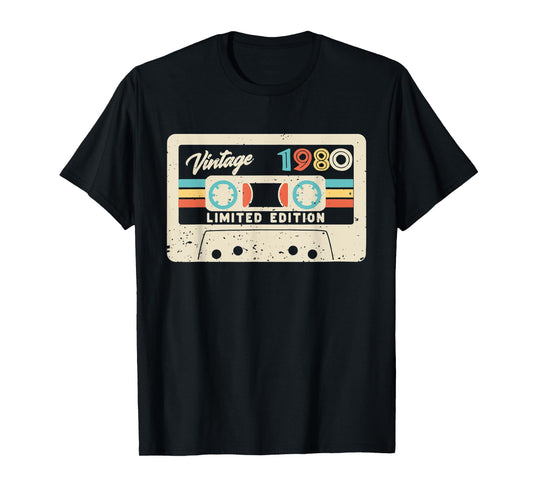 42nd Birthday Tee Gift Vintage 1980 Limited Edition Cassette T-Shirt