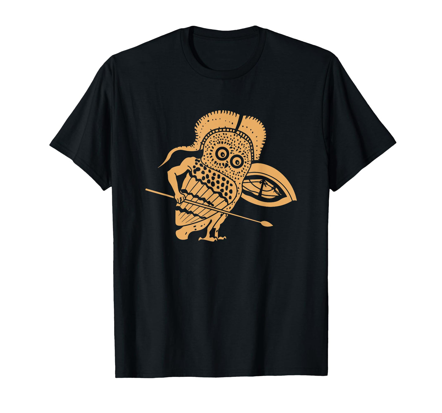 Little Owl as a Hoplite warrior Greek Mythology Athena T-Shirt