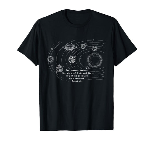 Astronaut Space Planets Solar System Christian Faith Jesus T-Shirt
