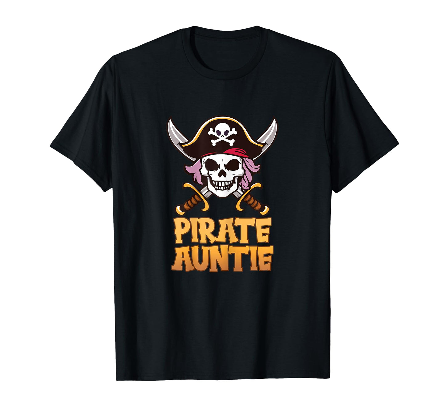 Pirate Auntie Funny Captain Matching Halloween Costume T-Shirt