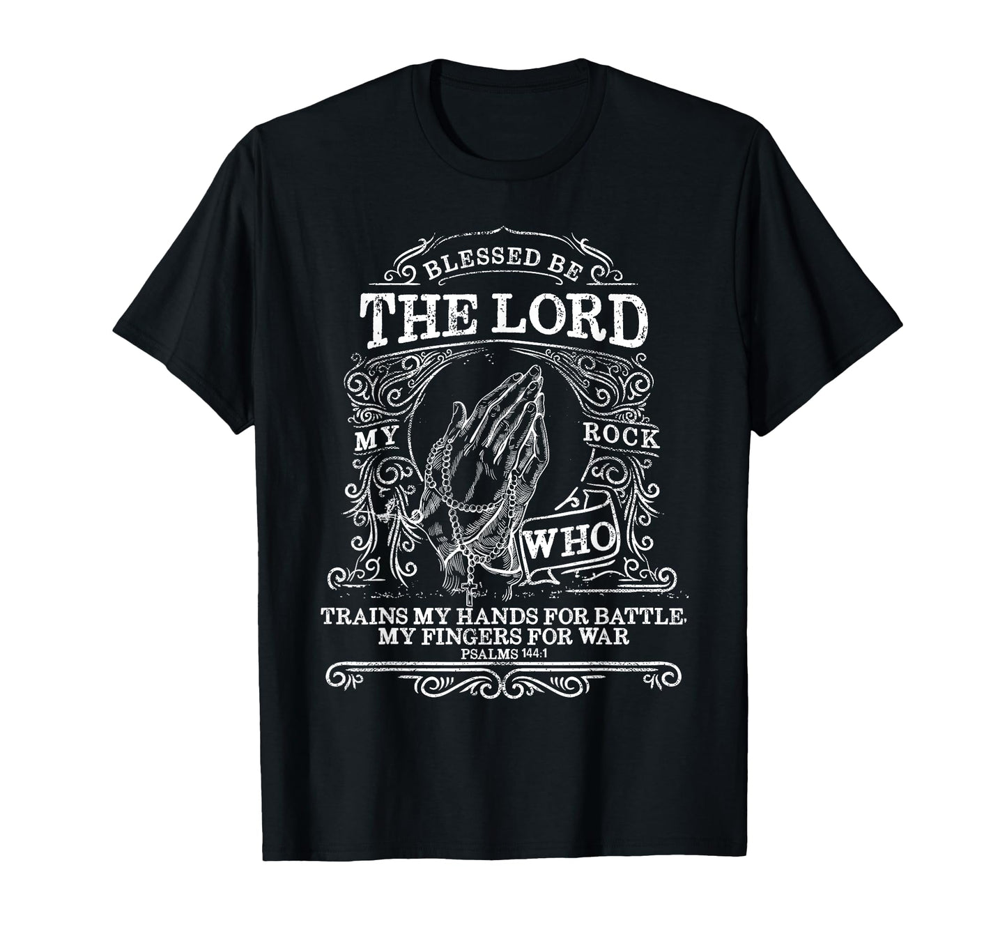 Psalms 144 1 My Rock Catholic Bible Verse Rosary Blessed T-Shirt