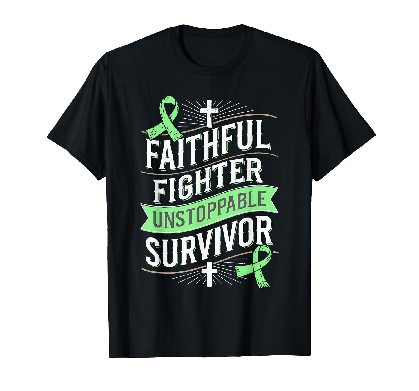 Faithful Fighter Survivor Non-Hodgkin Lymphoma Awareness T-Shirt