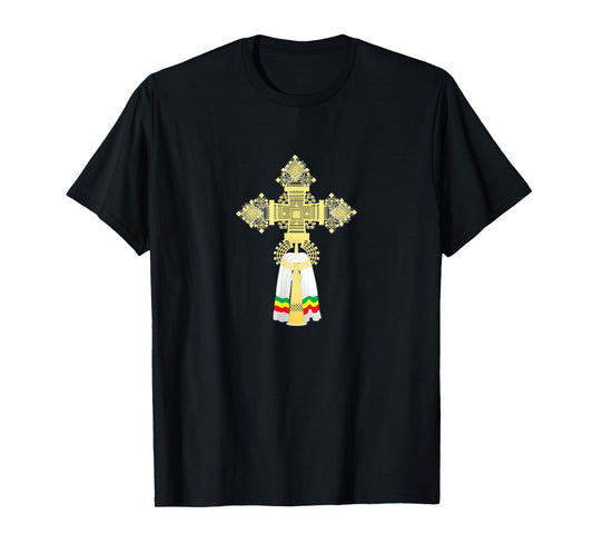 Ethiopian Orthodox Cross | Heritage Faith Symbol Art T-Shirt