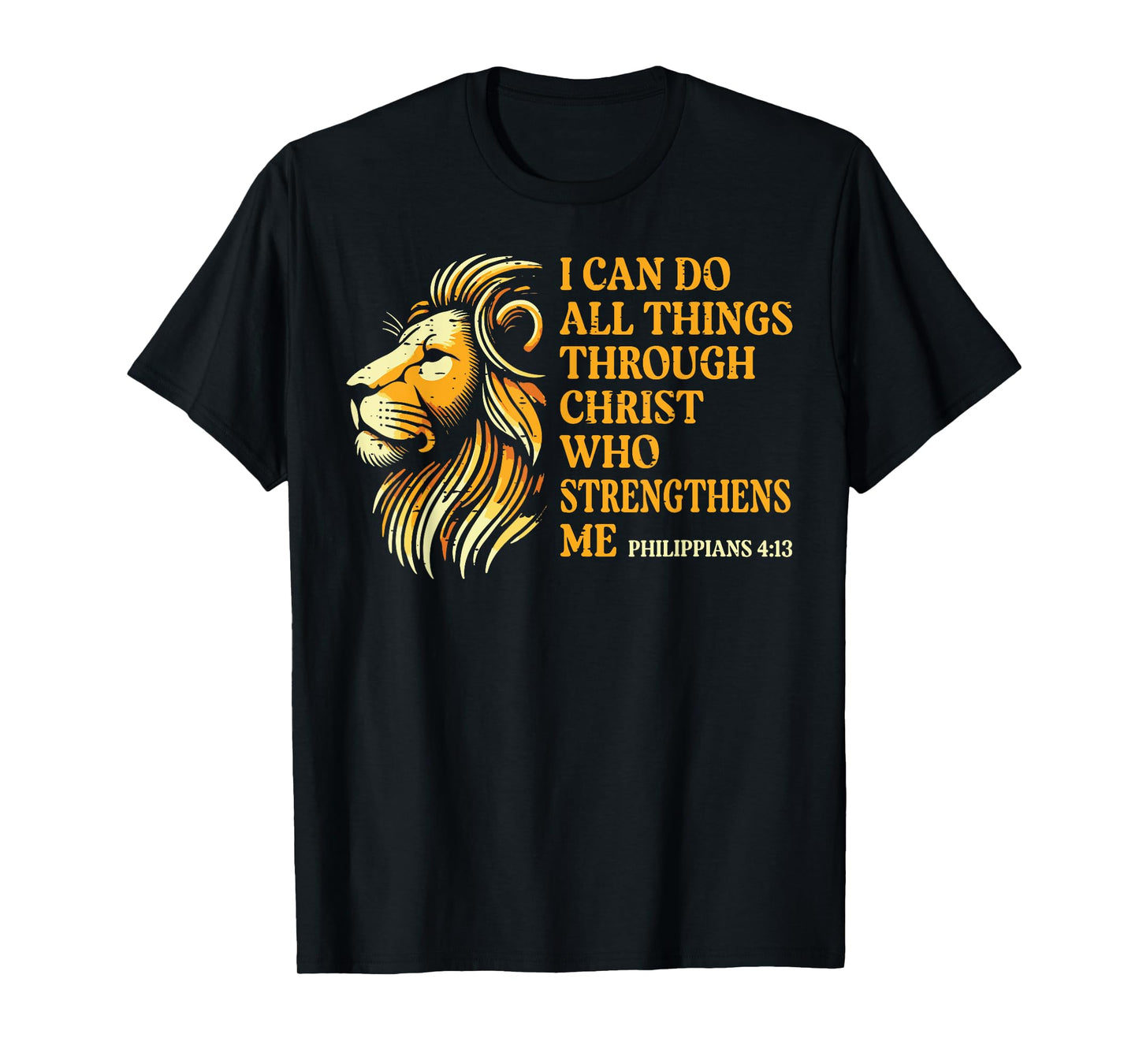 I Can Do All Things Through Him Lion Christian Men Women Kid T-Shirt