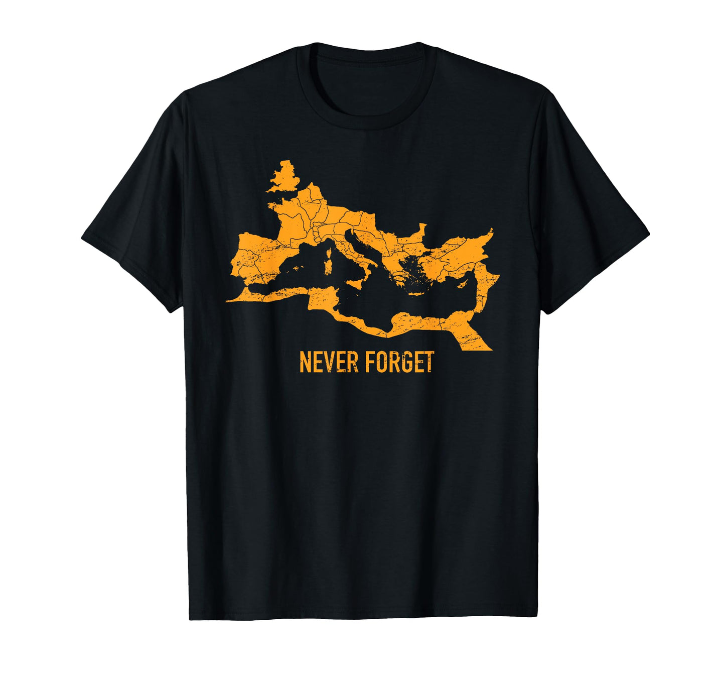 Distressed Roman Empire Map T-Shirt T-Shirt