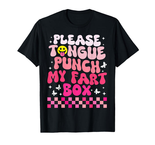 Inappropriate Please Tongue Punch Funny Cringe Men Women T-Shirt