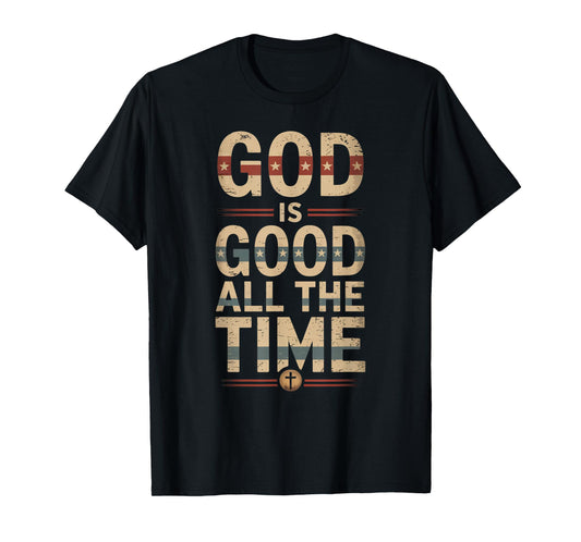 Vintage Retro Christian God is Good All The Time Jesus T-Shirt