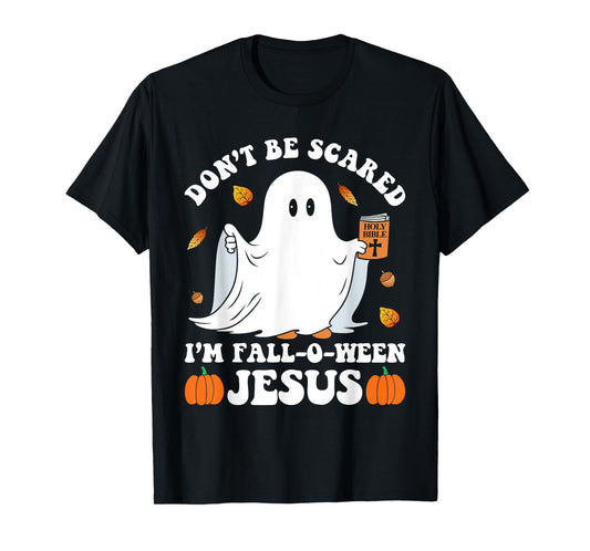 Cute Ghost Christian Halloween Fall-O-Ween Jesus Pumpkin T-Shirt