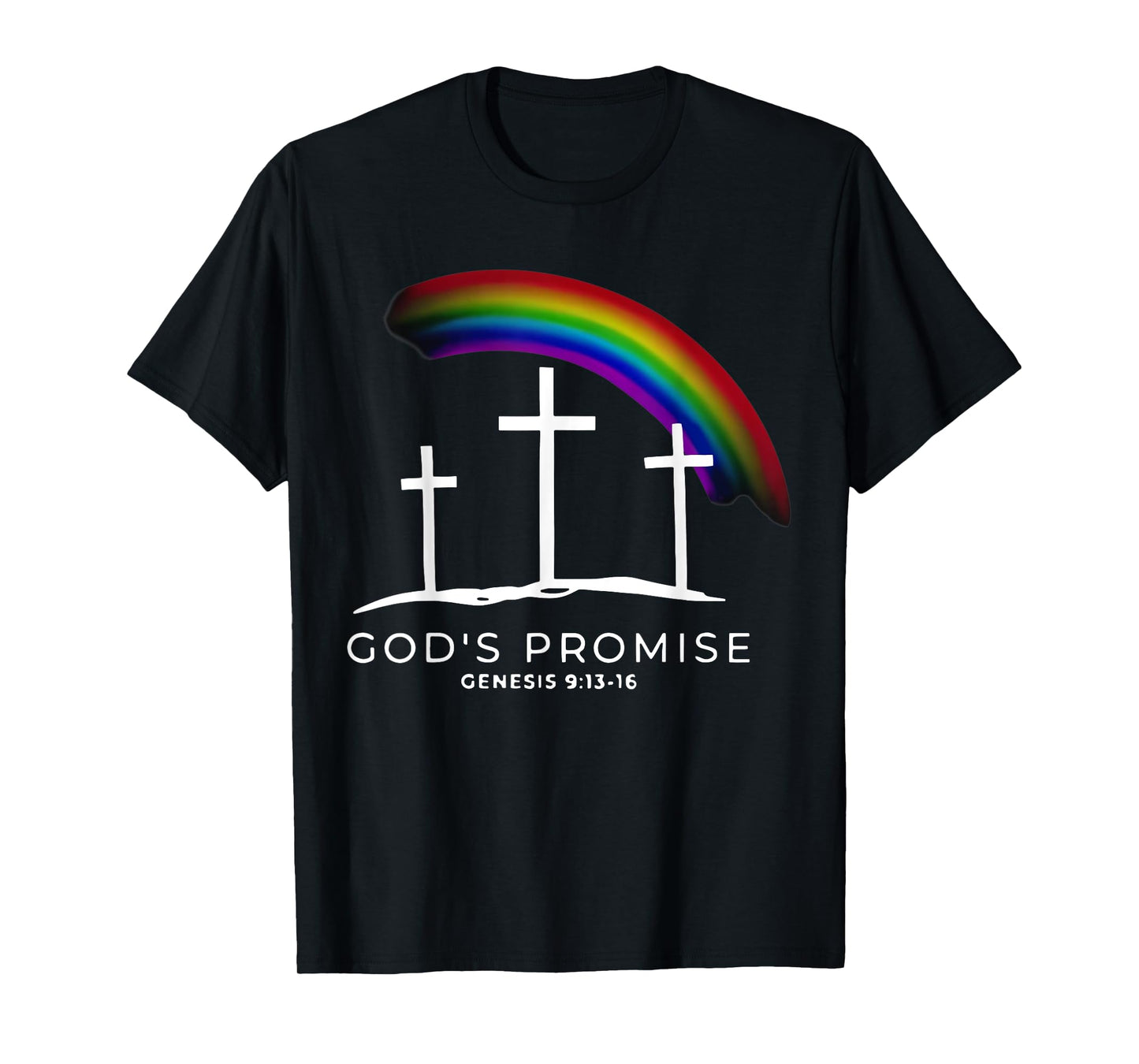 God's Promise Cross Genesis 9-13-16 Bible Christian Lover T-Shirt