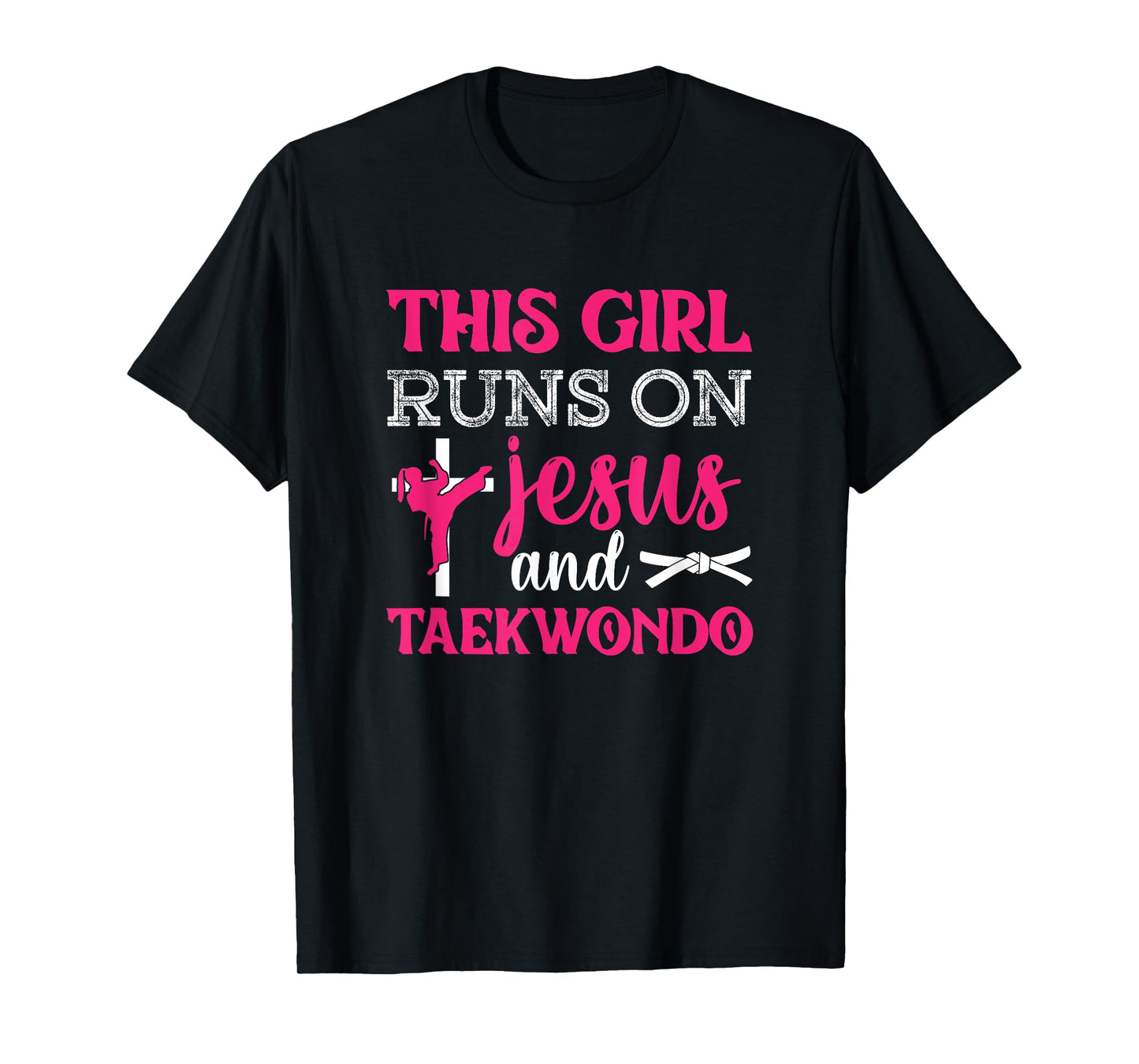 This Girl Jesus Taekwondo Woman Religion Karate T-Shirt