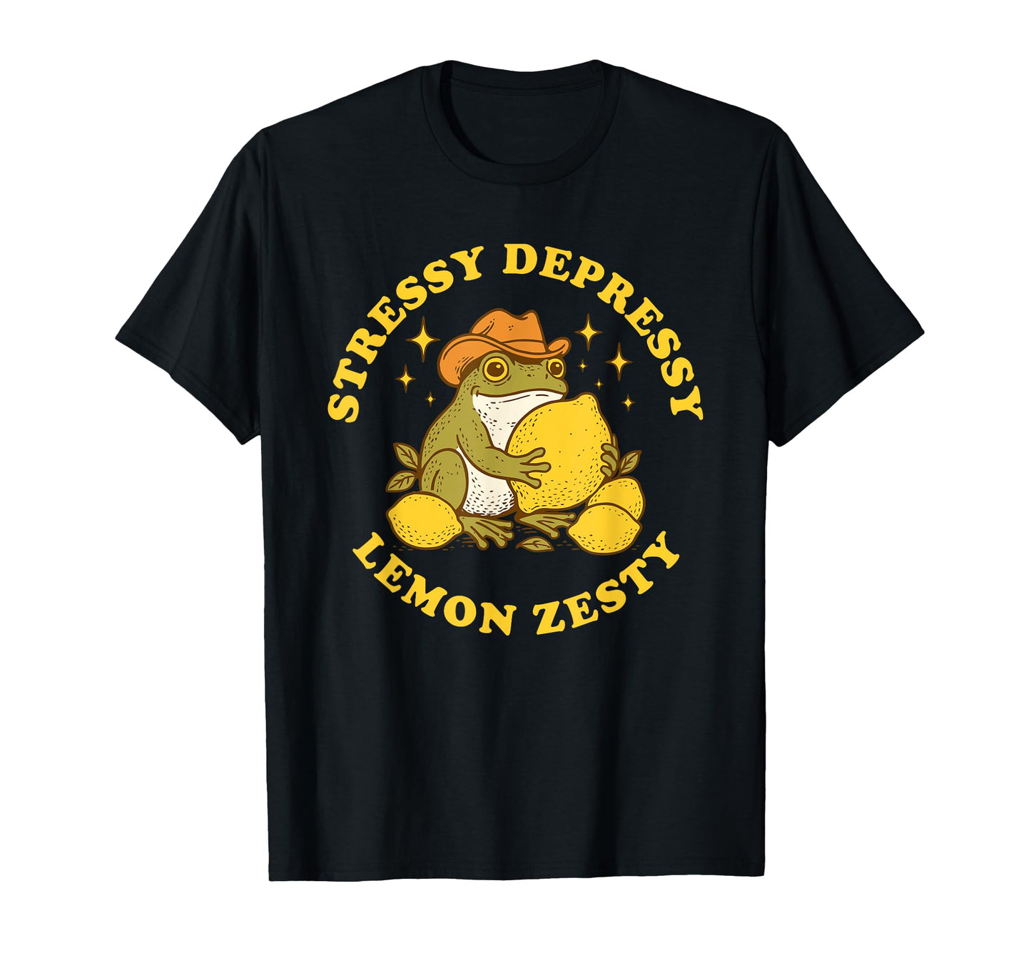 Stressy Depressy Lemon Zesty Funny Frog T-Shirt