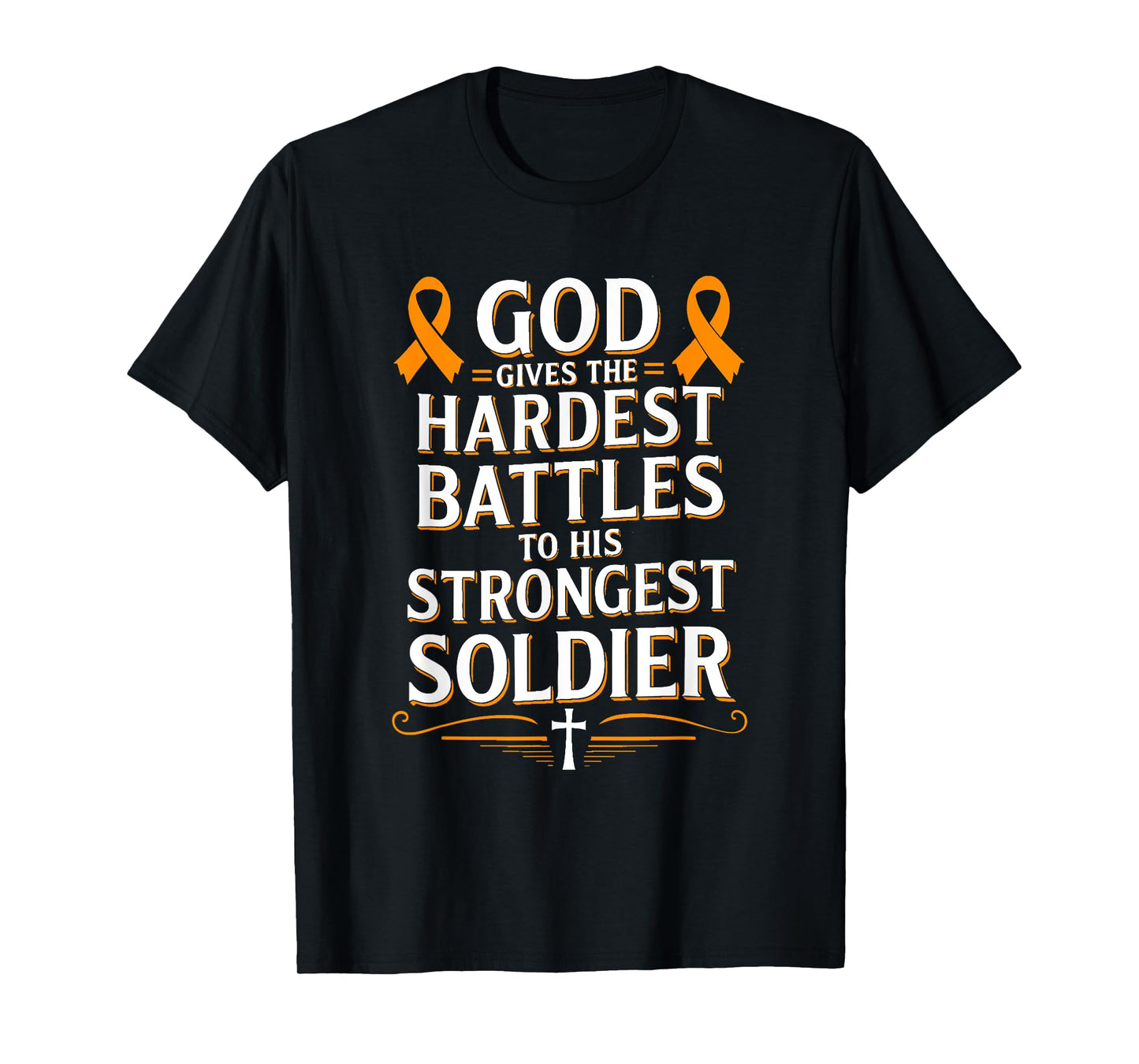 God Gives Hardest Battle Kidney Cancer Awareness T-Shirt