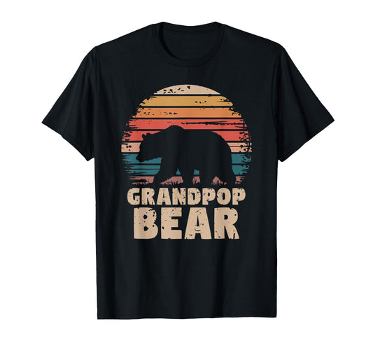 Grandpop Bear Vintage Retro Funny Father's Day T-Shirt