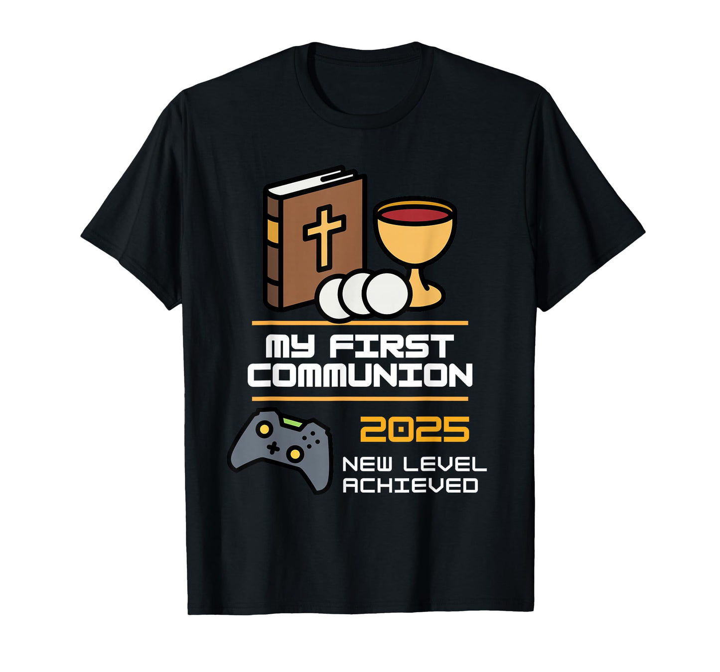 My 1st First Communion 2025 Boys Girls Controller Video Game T-Shirt