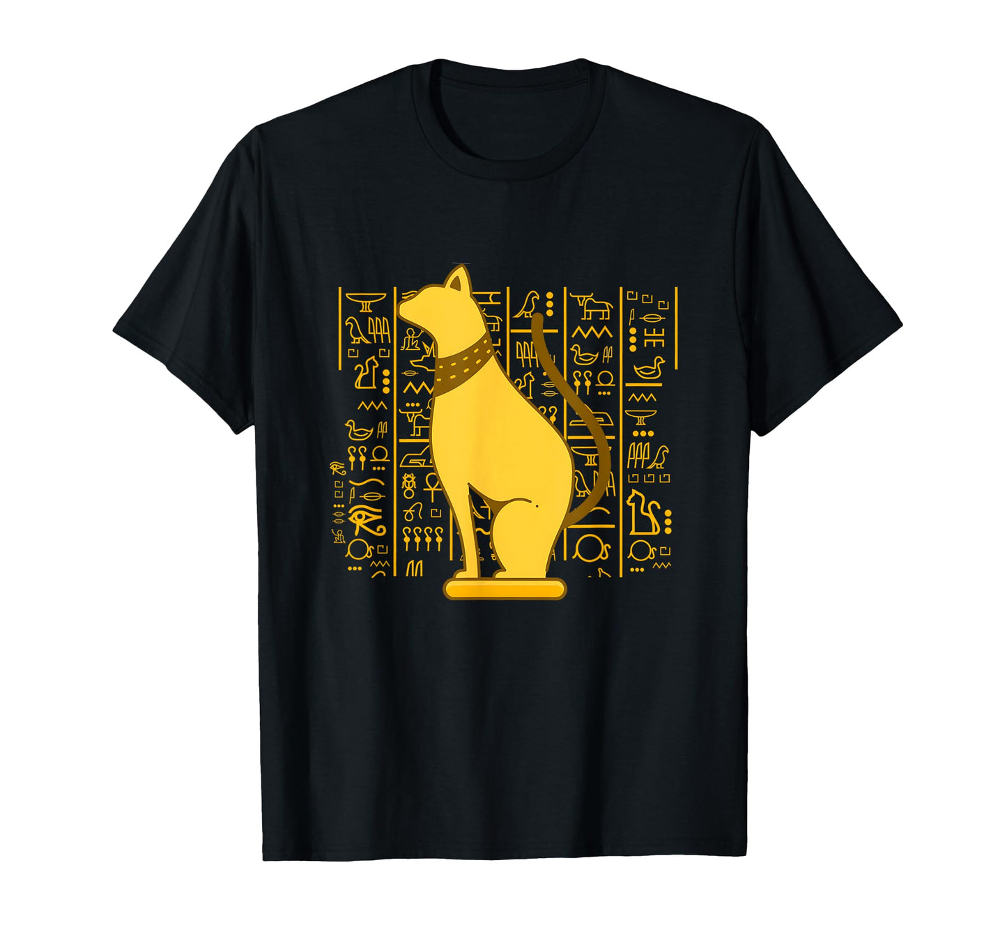 Bastet Ancient Egypt Cat God Hieroglyphic Egyptian History T-Shirt