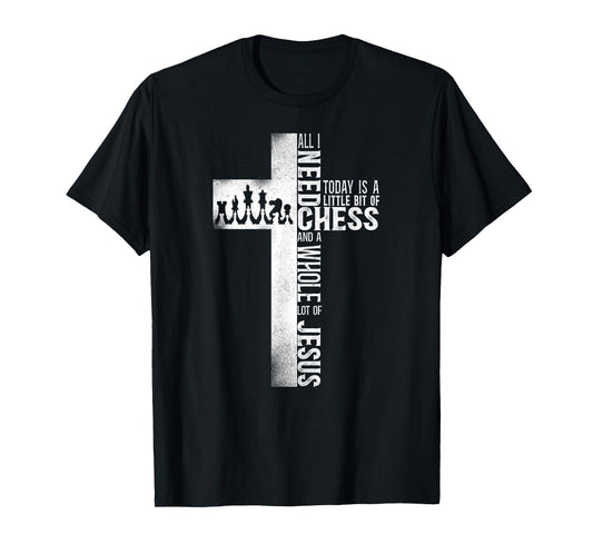Chess Player Chess Piece Vintage Christian Jesus Cross T-Shirt