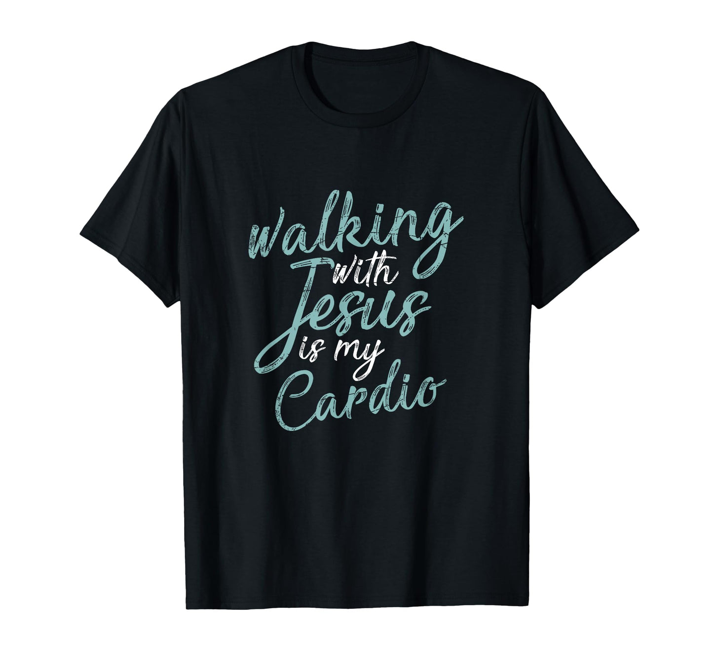 Funny Christian Workout Cardio Gift Jesus Christ Prayer T-Shirt