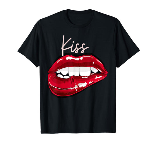 Kiss Lips Funny Unisex Design For Men Women Tee T-Shirt