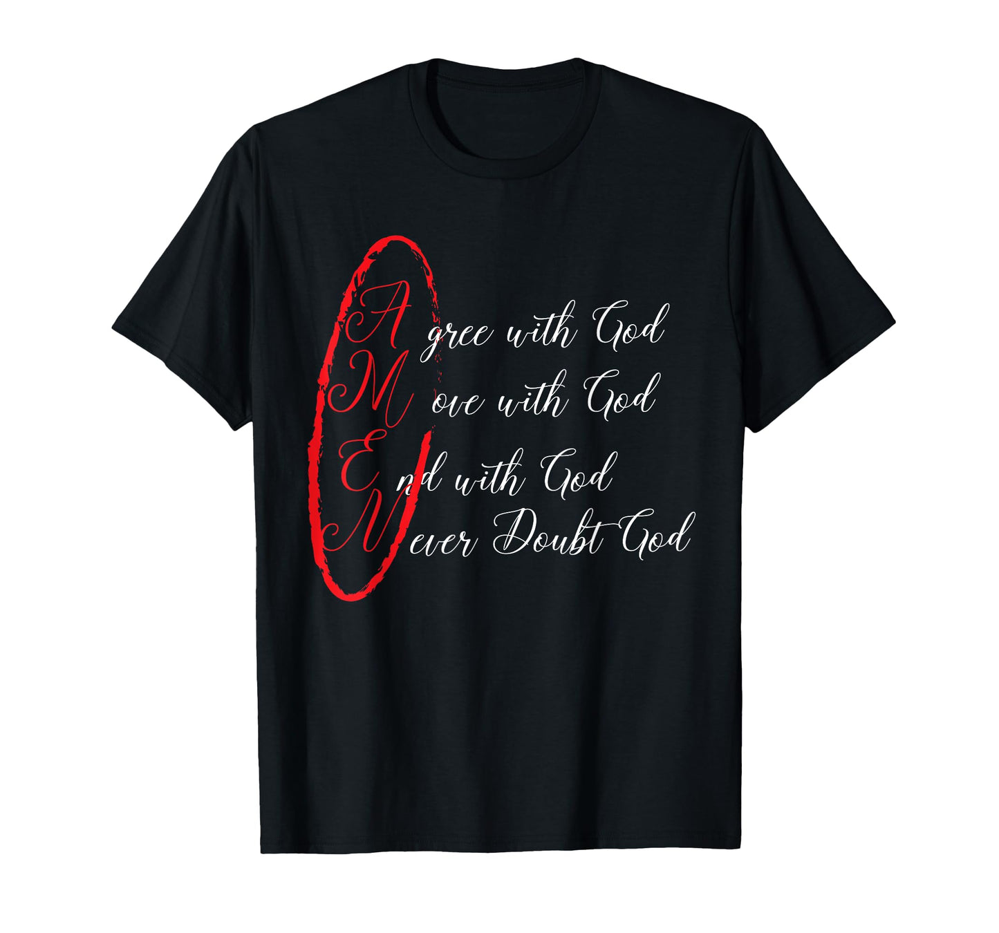 Amen Agree With God Move With God End With God T-Shirt