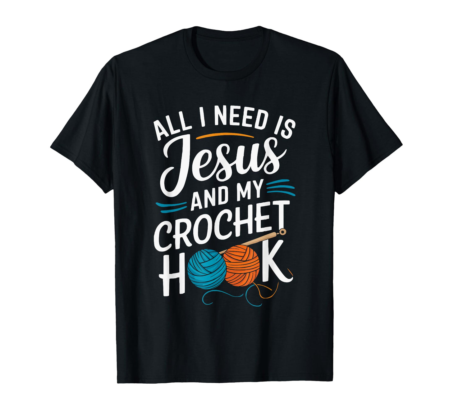 Knitting Jesus Christ Religion Christian Crochet T-Shirt