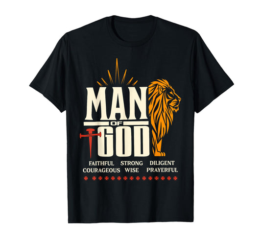 Man of God Lion Christian T-Shirt
