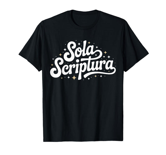 Retro Sola Scriptura Reformed Christian Theology Design T-Shirt
