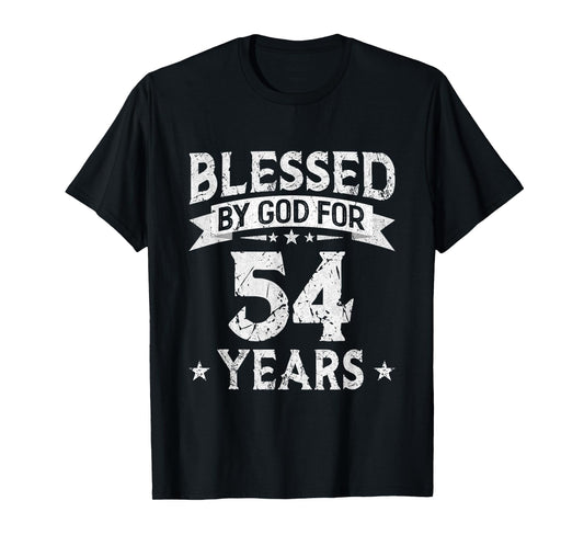 Blessed By God For 54 Years Old 54th Birthday Gifts For Men T-Shirt
