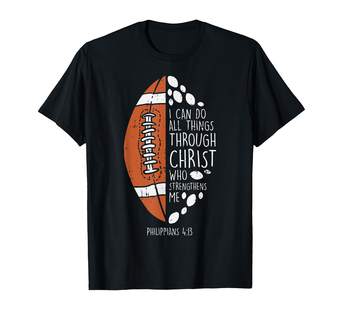 American Football i can do things Bible God Jesus Christian T-Shirt