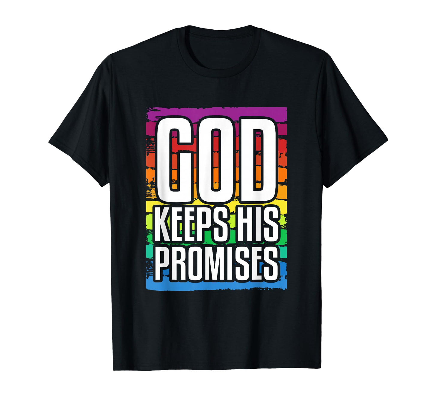 God Keeps His Promises Rainbow Lovely Christian Christianity T-Shirt