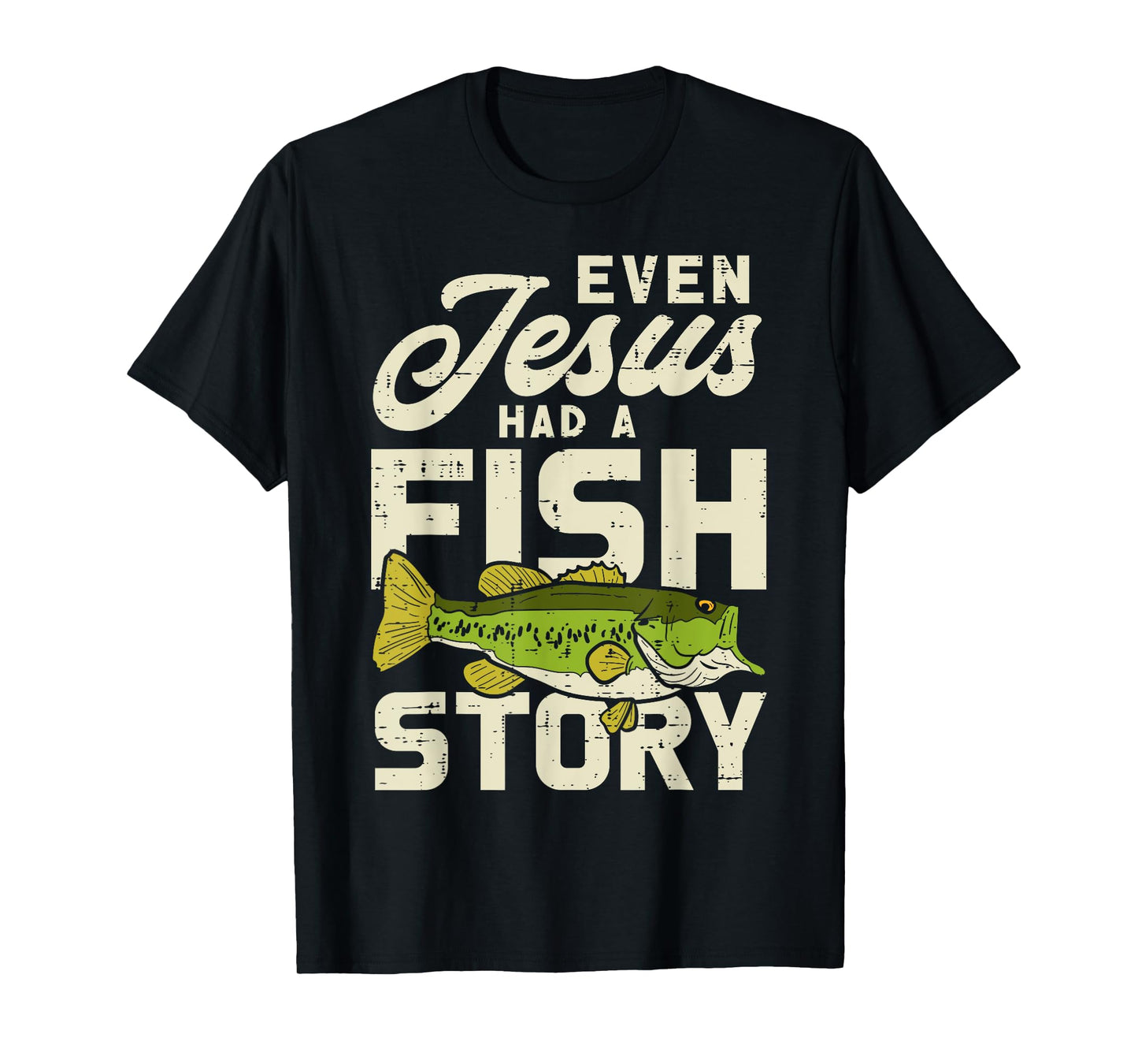 Jesus Fish Story Fisherman God Christ Fishing Christian Gift T-Shirt