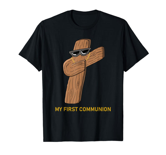 My First Communion Funny Dabbing Cross 1st Communion Kids T-Shirt