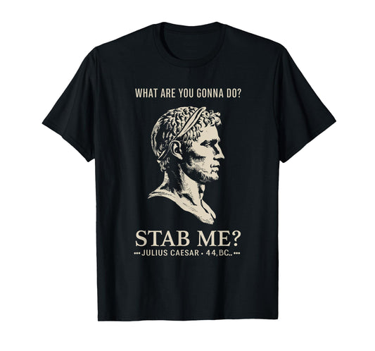 Julius Caesar Stab Me Historical Humor, Roman Empire Meme T-Shirt