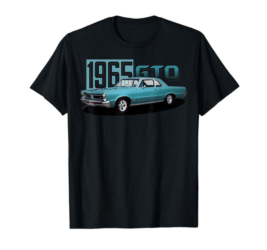 1965 65 GTO Classic Car Old School Muscle Blue Car T-Shirt