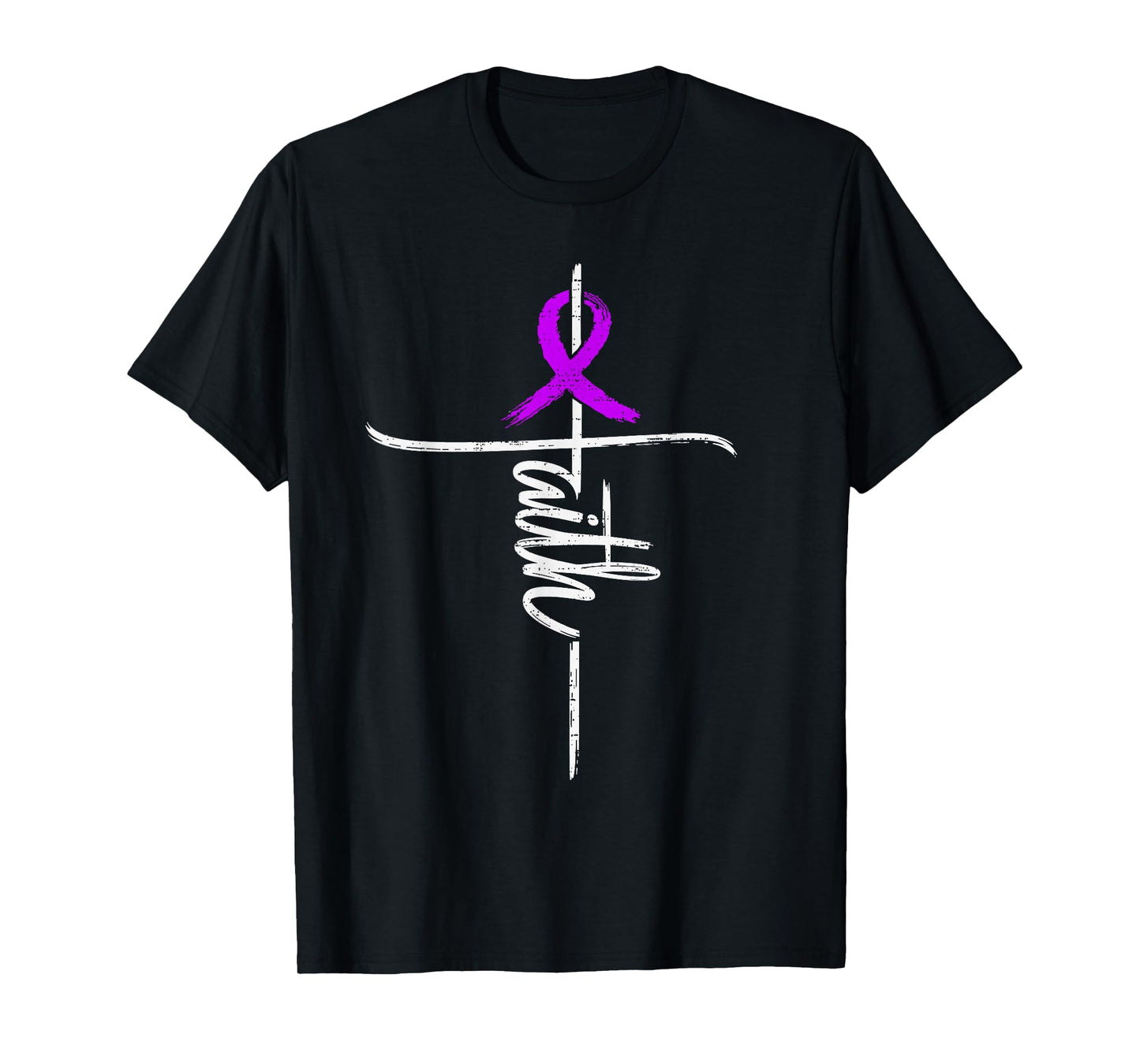 Faith ITP Awareness Immune Thrombocytopenia Ribbon Purple T-Shirt