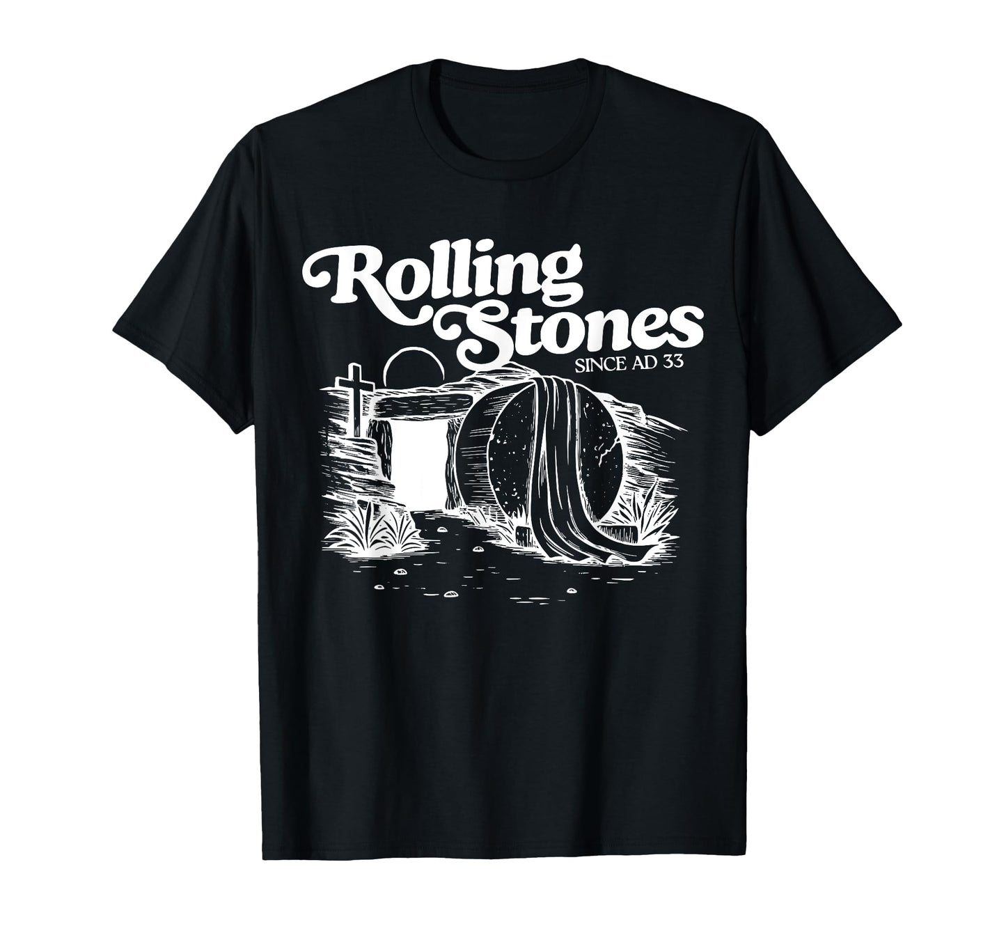 The Stone Was Rolled Away He Is Alive Retro Christian Easter T-Shirt