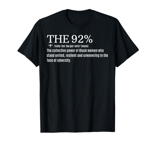 Funny The 92 Percent Empowering Black Women Tee T-Shirt
