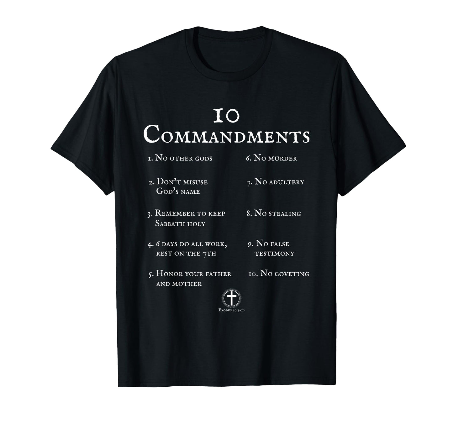 10 Commandments Bible Verse Scripture T-Shirt T-Shirt