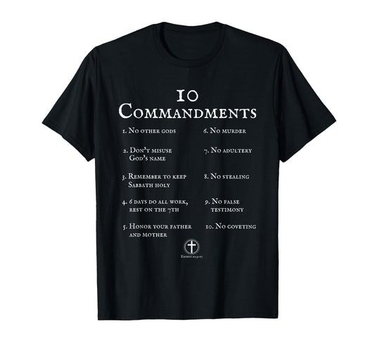 10 Commandments Bible Verse Scripture T-Shirt T-Shirt