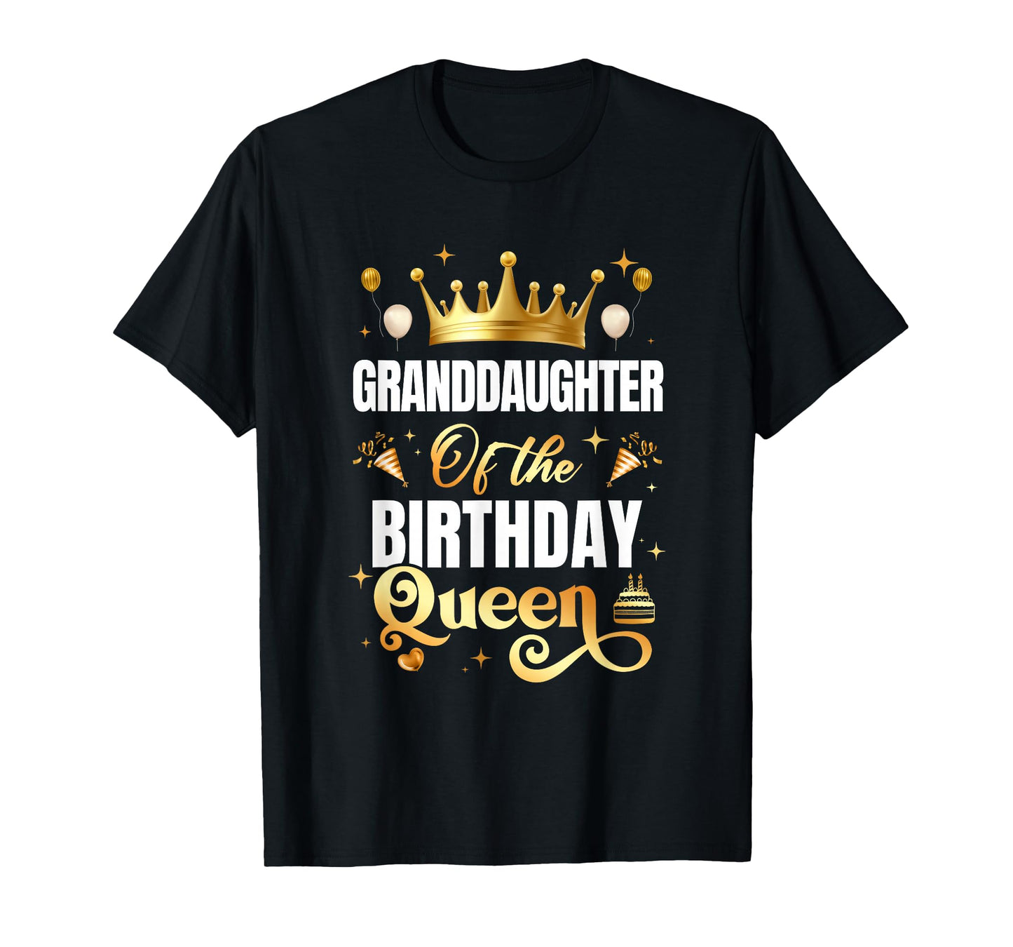Granddaughter Of The Birthday Queen Funny Matching Birthday T-Shirt