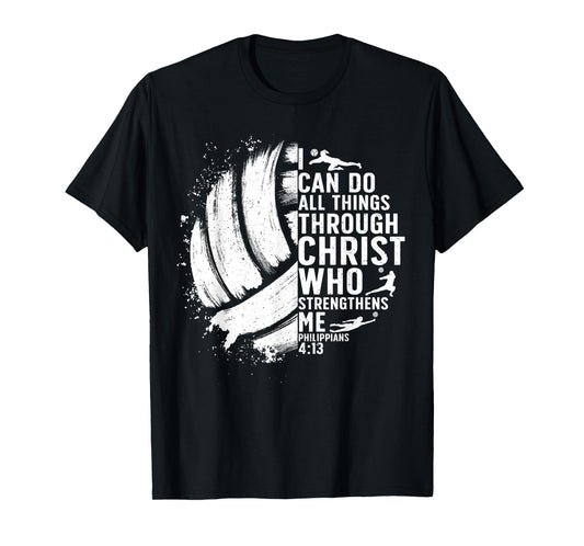 Funny Volleyball Christian Design For Men Women Boys Girls T-Shirt