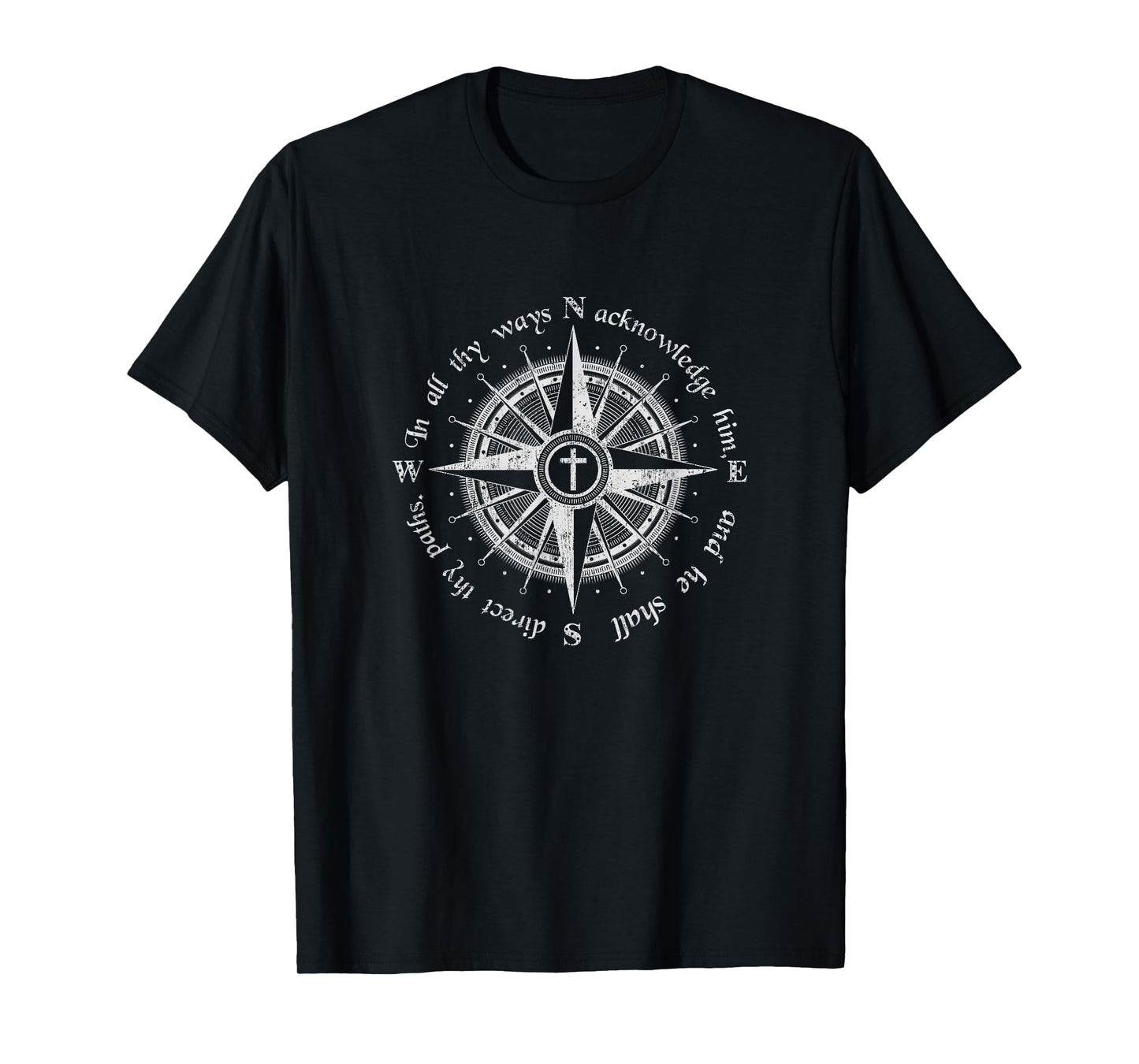God Will Direct Your Path Compass Religion Christian T-Shirt T-Shirt